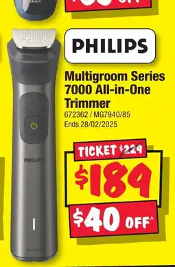 JB Hi-Fi Multigroom Series 7000 All-in-One Trimmer offer