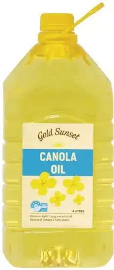 Coles Gold Sunset Canola or Vegetable Oil 4 Litre offer