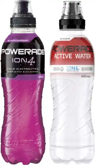 Coles Powerade Sports Drink or Active Water 600mL offer