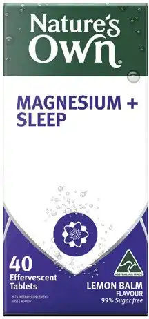 Coles Nature's Own Magnesium + Sleep Effervescent Tablets 40 Pack^ offer