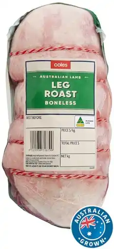 Coles Coles Australian Lamb Boneless Leg Roast offer