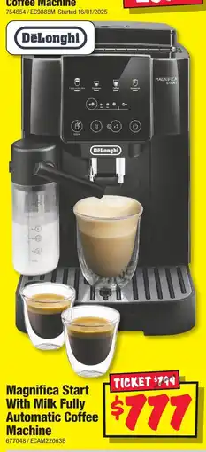 JB Hi-Fi Magnifica Start With Milk Fully Automatic Coffee Machine offer