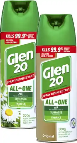 Coles Glen 20 Disinfectant Spray 300g offer