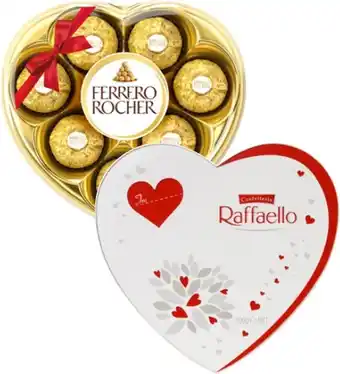 Coles Ferrero Raffaello or Rocher Heart Gift Box 100g offer