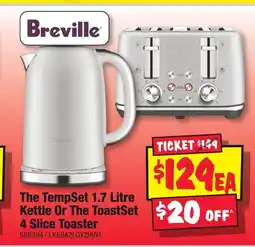 JB Hi-Fi The TempSet 1.7 Litre Kettle Or The ToastSet offer