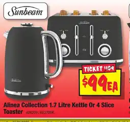 JB Hi-Fi Alinea Collection 1.7 Litre Kettle Or 4 Slice Toaster offer