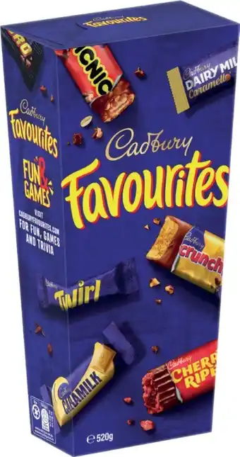 Coles Cadbury Favourites 520g offer