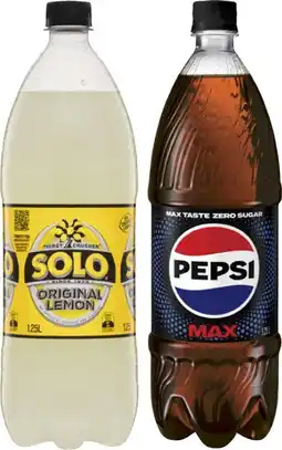 Coles Pepsi or Solo Soft Drink 1.25 Litre offer