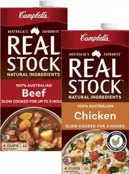 Coles Campbell's Real Stock 1 Litre offer