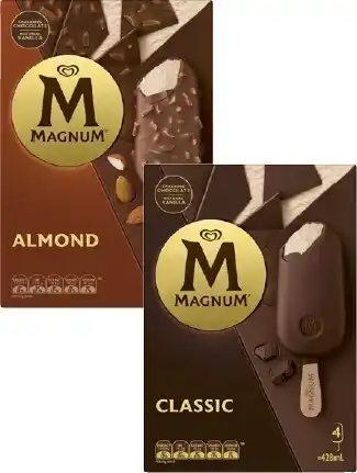 Coles Streets Magnum 4 Pack-6 Pack 360mL-428mL offer