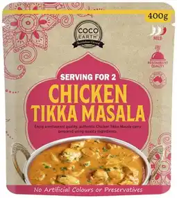 Coles Coco Earth Chicken Tikka Masala 400g offer