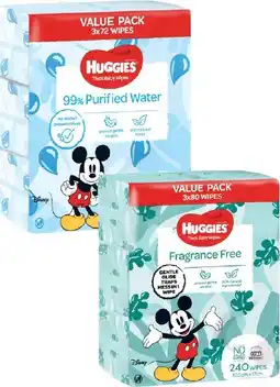 Coles Huggies Baby Wipes 216 Pack-240 Pack offer