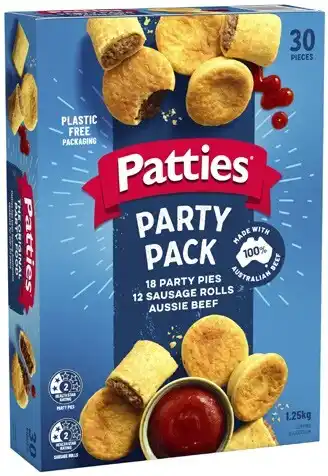 Coles Patties Party Pack 30 Pack 1.25kg offer