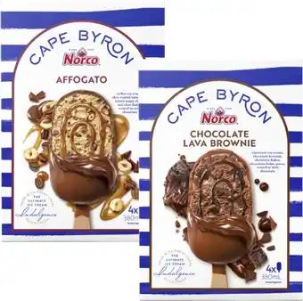 Coles Cape Byron Ice Cream 4 Pack 378mL offer