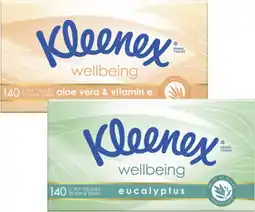 Coles Kleenex 3-Ply Wellbeing Facial Tissues 140 Pack offer