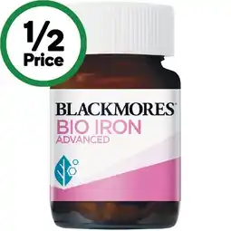 Woolworths Blackmores Bio Iron Advanced Tablets Pk 30 offer