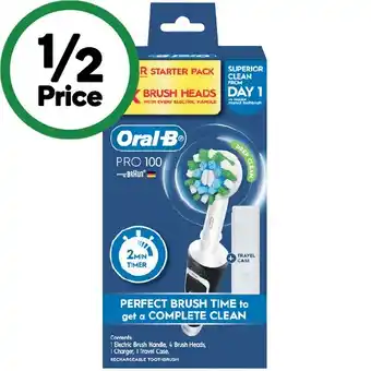 Woolworths Oral-B PRO 100 Electric Toothbrush Starter Kit offer