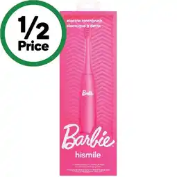 Woolworths Hismile Barbie Electric Toothbrush offer