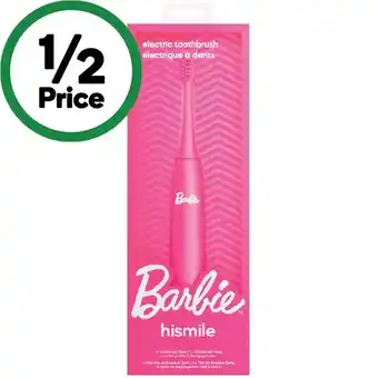 Woolworths Hismile Barbie Electric Toothbrush offer