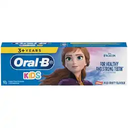 Woolworths Oral B Kids 3+ Years Frozen Toothpaste 92g offer