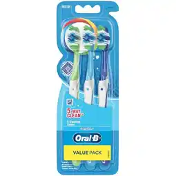 Woolworths Oral-B 5 Way Clean Toothbrush Pk 3 offer