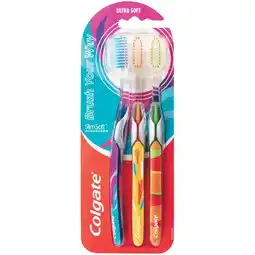 Woolworths Colgate Advanced Slim Toothbrush Pk 3 offer