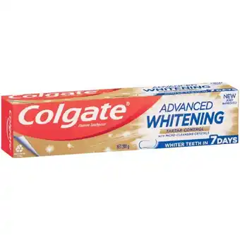 Woolworths Colgate Advanced Whitening Tartar Control Toothpaste 200g offer