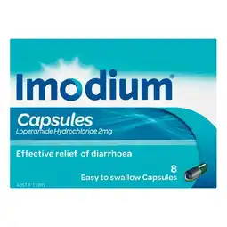 Woolworths Imodium Diarrhoea Relief Capsules Pk 8† offer