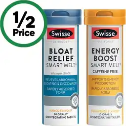 Woolworths Swisse Ultiboost Smart Melts Pk 30-60 offer