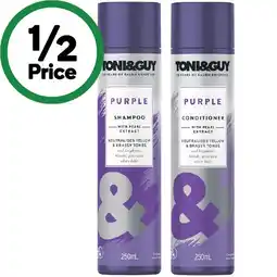 Woolworths Toni & Guy Shampoo or Conditioner 250ml offer