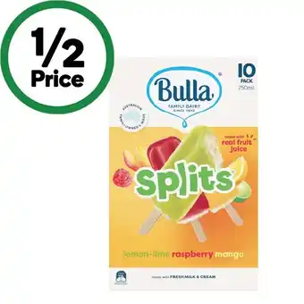 Woolworths Bulla Everyday or Variety Ice Cream Multipacks 472-750ml Pk 8-14 – From the Freezer offer