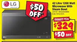 JB Hi-Fi 42 Litre 1200 Watt Microwave With Steam Bowl offer