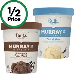 Woolworths Bulla Murray St Ice Cream Tubs 1 Litre – From the Freezer offer