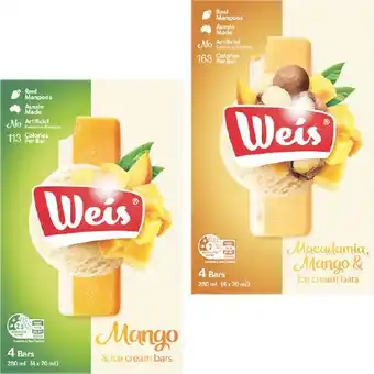 Woolworths Weis Bars 264-280ml Pk 4-6 – From the Freezer offer