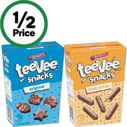 Woolworths Arnott’s Tee Vee Snacks Chocolate Biscuits 175g offer