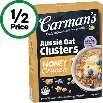 Woolworths Carman’s Clusters 450g offer