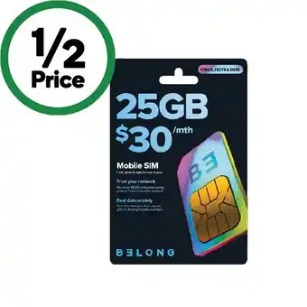 Woolworths Belong $30 Starter Pack‡ offer