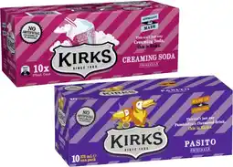 Coles Kirks Soft Drink 10x375mL offer