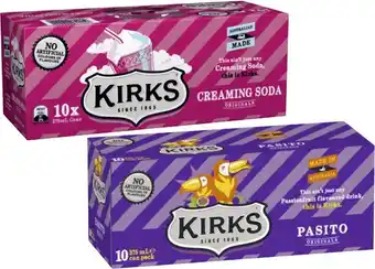 Coles Kirks Soft Drink 10x375mL offer