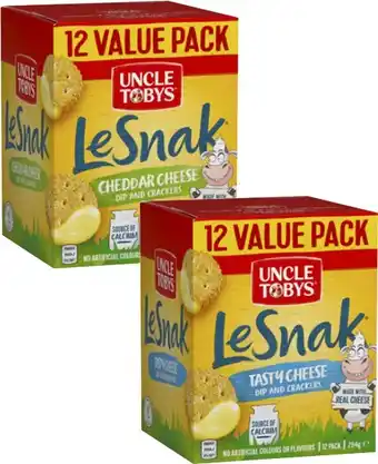 Coles Uncle Tobys Le Snak Value Pack 264g offer