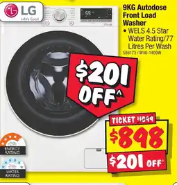 JB Hi-Fi 9KG Autodose Front Load Washer offer