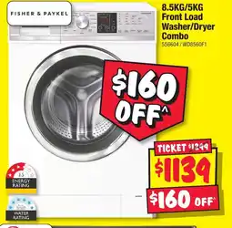 JB Hi-Fi 8.5KG/5KG Front Load Washer/Dryer Combo offer