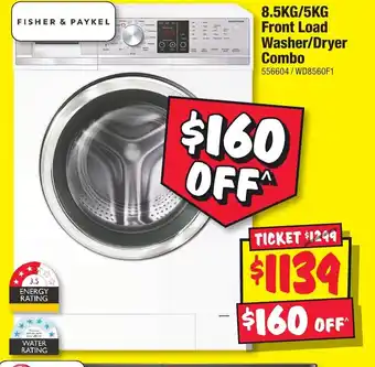 JB Hi-Fi 8.5KG/5KG Front Load Washer/Dryer Combo offer