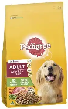 Coles Pedigree Dry Dog Food 2.5kg-3kg offer