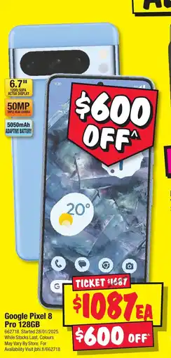 JB Hi-Fi Google Pixel 8 Pro 128GB offer