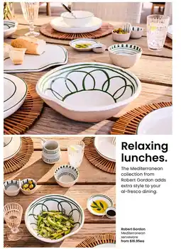 Myer Robert Gordon Mediterranean Serveware offer