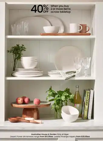 Myer Desert Flower Dinnerware offer