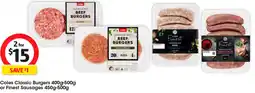 Coles Coles Classic Burgers offer