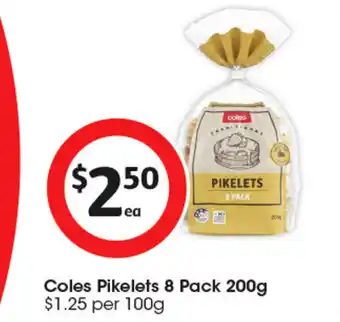 Coles Coles pikelets offer