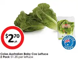 Coles Coles australian baby cos lettuce offer